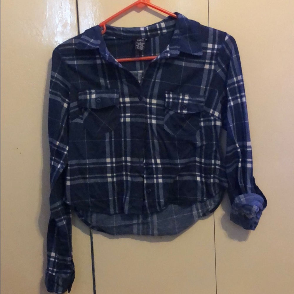 Flannel crop top